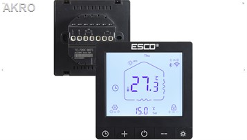 ESCO TC-720C WIFI TUYA CZARNY Termostat DO KOTŁA p